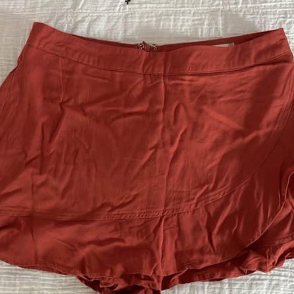 Orange Flowy Skort